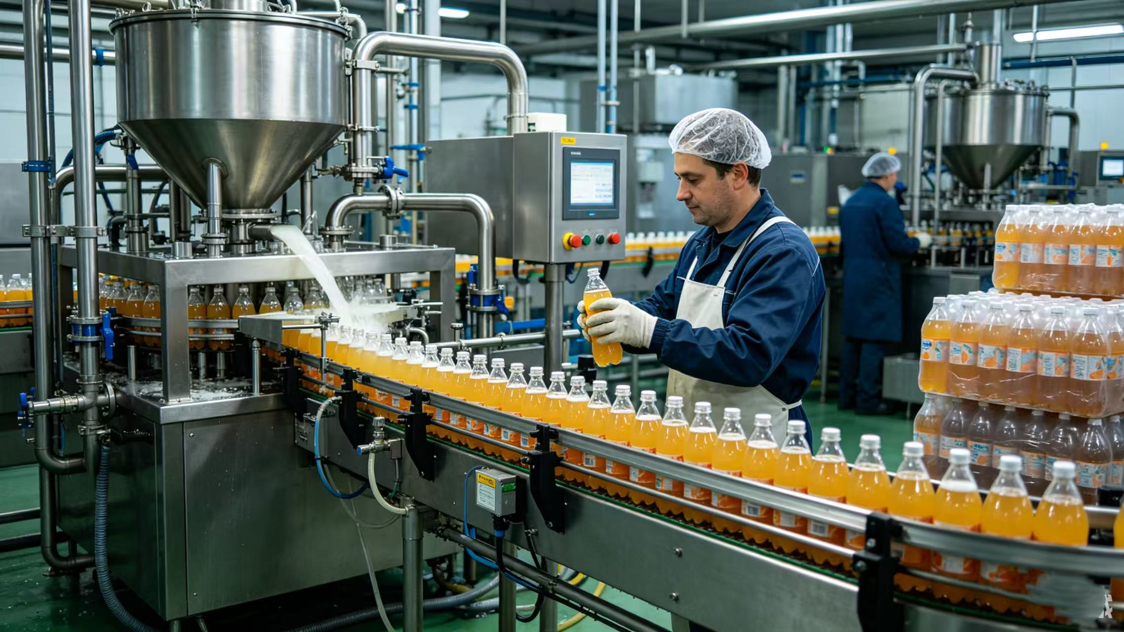 Uporaba, prednosti in standardi vijačnih zračnih kompresorjev v industriji hrane in pijač.